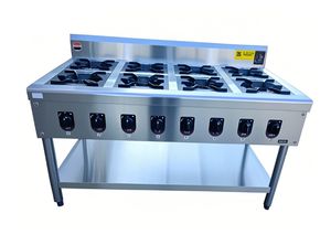 8-Burner Gas Stove Cooker Customizable Assembled <b>Clay</b> <b>Pot</b> KITWIN KW-CD-8 Stainless Steel NG/LPG for Restaurant Kitchen Equipment - Product Image 3
