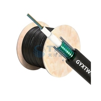 Câble à fibres optiques blindé GYXTW pour extérieur, 6/12/24 fibres, pour enterrage et utilisation en pipeline