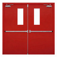 Porte coupe-feu certifiée UL, résistance au feu 60/90 minutes, faible quantité minimale de commande, porte coupe-feu double battant pour écoles et intérieurs