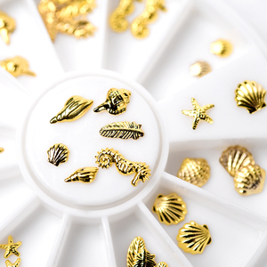 Décorations 3D en alliage or et argent pour ongles, rivets métalliques, breloques, accessoires de bijoux pour manucure DIY - Product Image 1