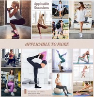 Chaussettes de Pilates personnalisées avec étiquette, en coton, antidérapantes, avec grip en silicone, pour le yoga, noir, rose, blanc, emballage kraft, prêtes pour l'OEM