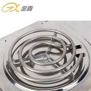 Cuisinière électrique double brûleur en acier inoxydable 2000W avec <span class=keywords><strong>2</strong></span> voyants lumineux indépendants – Vente en gros - Product Image 2