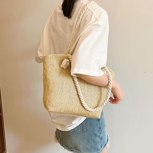 Summer Straw Bag Women 2024 New <b>Large</b> Capacity Shoulder Bag Casual Work Offices Tote <b>Handbag</b> Wholesale - Product Image 4