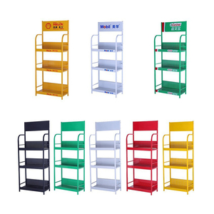 ארון תצוגה עומד לרצפה לחנות מוצרי רכב, לאחסון שמן מנוע, שמן גוף, פחיות שמן, מתלה מתכת, מדפי חלקי חילוף - Product Image 1