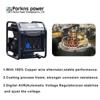 Herrgut Dual-Fuel Luftgekühlter 4-Takt 5kW 140CC Leichter Inverter-Gasgenerator mit Fernbedienung, Digitaler EU-Steckdose, 50Hz