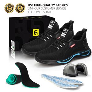 Botas DE SEGURIDAD transpirables de marca, zapatos de senderismo compuestos, zapatos con punta de acero, stock para hombres, zapatos de seguridad informales para protección del bosque - Product Image 5