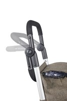 Chariot de courses pliable en aluminium à 6 roues, chariot de supermarché pliable, chariot utilitaire portable pour la vente au détail et en gros