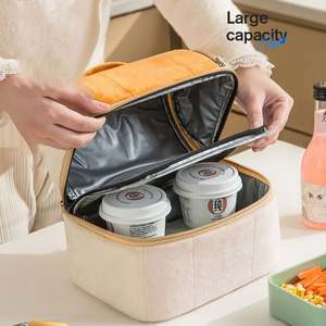 Sac isotherme portable grand format personnalisé imprimé, sac à déjeuner thermique pour femmes avec sangle - Product Image 6