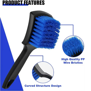 Spazzola per Cerchioni Auto, Spazzole Morbide in PP per Pulizia Mozzi Ruote, Accessorio per Dettagli Auto, Spazzola Portatile per Lavaggio Manuale - Product Image 2