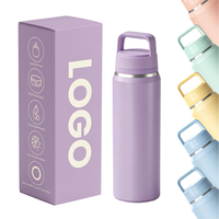 Bouteille d'eau isotherme Tairflask avec couvercle à poignée, infuseur à thé amovible, anti-fuite, en acier inoxydable 304, avec base antidérapante