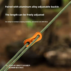 Cuerda reflectante de doble capa de nailon para tienda de campaña, resistente al viento, con refuerzo robusto y fijación de toldo. - Product Image 5