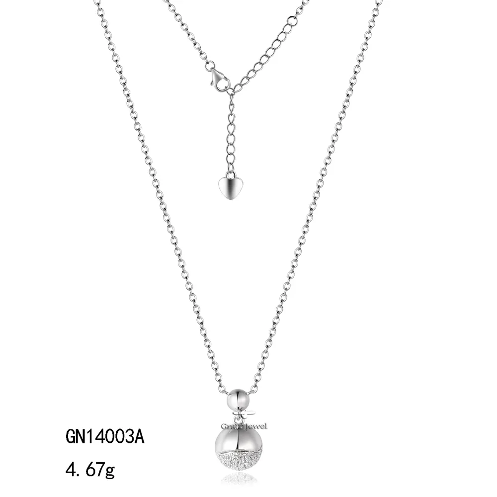 silver ball necklace