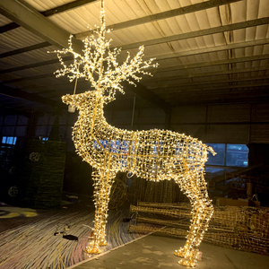 3D Lighted Christmas Deer Motif <b>Light</b> with LED <b>String</b> <b>Lights</b> Outdoor - Product Image 1