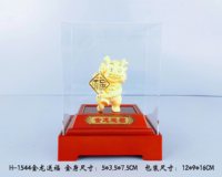 Figurine Feng Shui pour l'ouverture d'une entreprise, cadeau de fête, en cuivre moulé, plaqué or 24 carats, Dragon des 12 signes du zodiaque