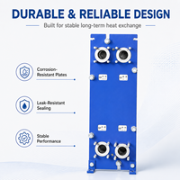 Échangeur de chaleur à plaques amovibles en acier inoxydable 316, haute efficacité, pour transfert de chaleur liquide, refroidisseur à plaques avec joint pour CVC