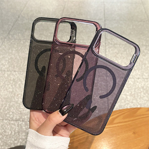 เคสโทรศัพท์แม่เหล็กแบบมีกลิตเตอร์สำหรับ iPhone 18 Pro Max 17 16 15 พร้อมกรอบป้องกันกล้อง ดีไซน์วิบวับ โปร่งใส กันกระแทก - Product Image 2