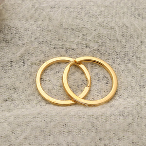 Großhandel 25mm 30mm Metall <span class=keywords><strong>Gold</strong></span> Flacher Schlüsselring Runder Schlüsselring Schlüsselanhänger - Product Image 3