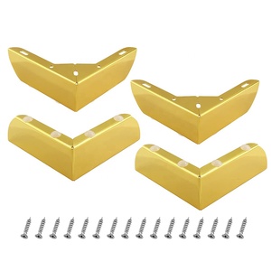 Gold Furniture <strong>Legs</strong> 2 Inch Height Minimalist Design Feet Metal Sofa <strong>Legs</strong> Replacement for Sofa Cupboard Cabinet <strong>TV</strong> Stand Feet - Product Image 1