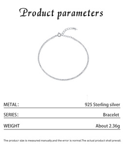 S925 silver Minimalist Chain <b>Bracelet</b> For Everyday Wear Unisex Jewelry Sparkle <b>Ball</b> Chain Sterling Silver Adjustable <b>Bracelet</b> - Product Image 2