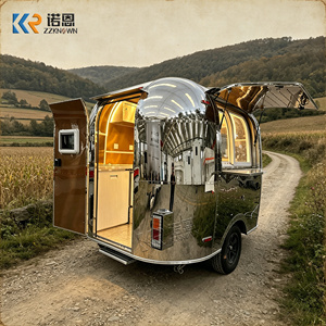Mobiele koffiekar aanhanger, mobiele koffieaanhangwagen, foodtruck, koffiekar, mobiele ijsaanhangwagen, mobiele foodtruck - Product Image 4