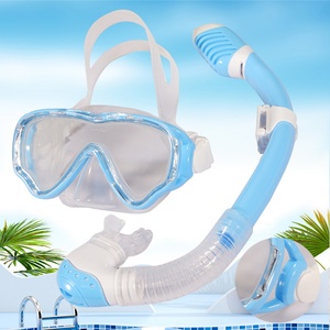 Máscara de Snorkel para Niños, Lente Única de Silicona, Antivaho, Anti-UV, de Vidrio Templado, Totalmente Seca, Artículos de Natación - Product Image 3