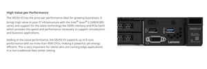 เซิร์ฟเวอร์แบบแร็ค ThinkSystem SR250 V3 พร้อมโปรเซสเซอร์ Xeon สำหรับศูนย์ข้อมูลองค์กร การจำลองระบบเสมือน และคอมพิวติ้งบนคลาวด์ - Product Image 2