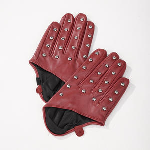 Guantes Sexys de Piel de Oveja para Mujer, Diseño Nuevo, Media Palma - Product Image 6
