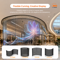 Écran LED holographique ultra-transparent léger pour affichage numérique 3D en vitrine de magasin et salle d'exposition