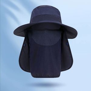 Windproof Fishing <b>Sun</b> Bucket <b>Hat</b> for <b>Men</b> Women UV Protection Lightweight Cap Wide Brim Detachable Neck Flap & Face Cover Gift - Product Image 1