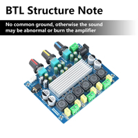 50W * 2 + 100W carte amplificateur de son double canal stéréo TPA3116D classe D 2.1 canaux amplificateurs Audio numériques Module AMP DC 8-24V