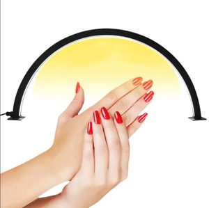 Mới nửa mặt trăng đèn móng tay bảo vệ mắt LED lạnh ánh sáng Thẩm mỹ viện làm việc đèn chiếu sáng máy tính để bàn móng tay Đèn bàn cho nhà - Product Image 1