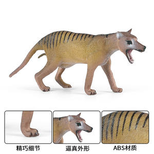 ठोस थाइलसिन आकृति पशु खिलौना विलुप्त जंगली पशु मॉडल टास्कमैनियन बाघ टेबलटॉप सजावट टामेनियन भेड़िए - Product Image 4