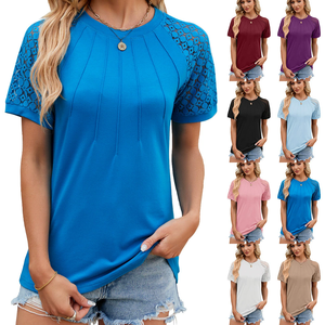 Tops d'été pour femmes S-2XL, chemises de printemps, tenues tendance pour les vacances, t-shirts à manches courtes, chemises décontractées à la mode - Product Image 1