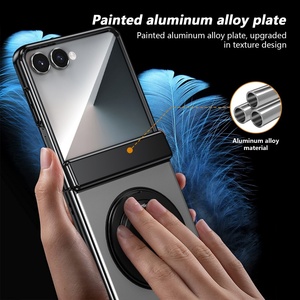 เคสแม่เหล็กเคลือบด้านแบบขายส่งสำหรับ Samsung Z Flip 8 7 6 5 4 พร้อมการปกป้อง 360 องศา °   ขาตั้งแบบวงแหวน ฟิล์มกันรอยหน้าจอ ฝาครอบกันกระแทก - Product Image 3