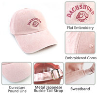 Vente en gros de casquettes de baseball réglables en coton délavé à 6 panneaux avec logo personnalisé casquette de baseball unisexe avec logo brodé