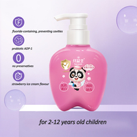 Dentifrice en gel avec logo personnalisé en bouteille dentifrice liquide probiotiques anti-carie à saveur de xylitol et de fluor et de fraise pour enfants
