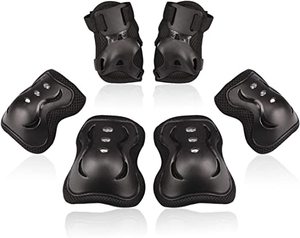 वयस्क और बच्चे घुटने कोहनी पैड खेल सवारी हेलमेट कलाई गार्ड 6PCS खेल सुरक्षा रक्षक स्केट सुरक्षात्मक गियर - Product Image 1
