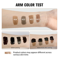 Gel teinté végétalien peel-off pour sourcils, marque privée, liquide, waterproof, rehausseur de sourcils, stylo colorant naturel, crème teintée pour sourcils