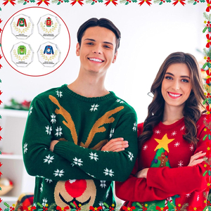 Acrylique clair pull de noël moche imprimé trophée drôle pull de noël récompense de fête pull moche concours prix bloc - Product Image 6