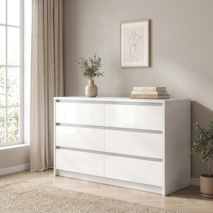 Commode à 8 tiroirs en bois massif brun pour chambre à coucher, meuble de rangement moderne pour salon, prix de gros usine - Product Image 2