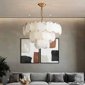 Creative European Style Hanging Indoor Decoration Lamp Marble Modern Chandeliers Pendant Lights