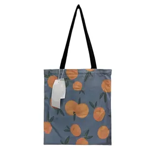 Personalized Fashion Lady Shopping Bag Eco Friendly Reusable Foldable Cotton Canvas Bag