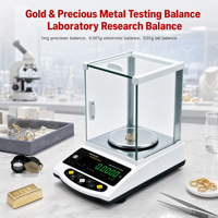 Balance de précision électronique pour bijoux en or, 0,01 g, haute précision, avec communication RS232, écran tactile
