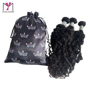 Nouveau produit MUYANG : Sac en satin noir avec logo complet, emballage cadeau en poly satin - Product Image 1