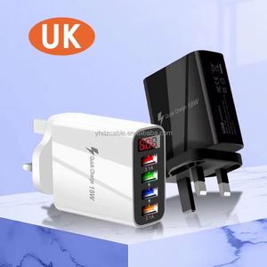 Chargeur de voyage numérique 5V3.1A avec affichage numérique, chargeur rapide multi-ports avec 4 USB pour téléphones mobiles Apple et Huawei - Product Image 4