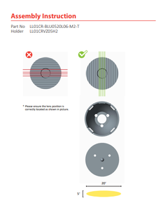LedLink LL01CR-BLU03L06 3 Degree <b>LED</b> Lens 38.2mm 22.2mm PMMA For Cree XPE XML2 Samsung XHP35 Spotlight - Product Image 4