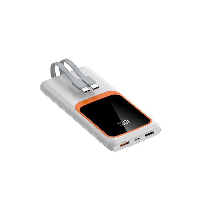 OEM Logo 10000Mah Power Bank PD22.5W Fast Charging Built in 2 Cables 50000mah Large Capacity PB51