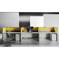 Bureau moderne pour 2/4/6/8 modules ouverts diviseur poste de travail panneau de bois MDF cloison de bureau poste de travail informatique