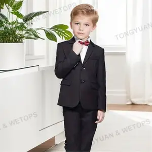 Custom Clothing Manufacturers Moda 3Pc Set Formal Boys Suit Brilhando Cinza Casamento Crianças Boy Suit Coat Pants Vest