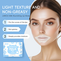 LAIKOU OEM ODM OBM Lot de masques hydrogel hydratants, raffermissants, liftants et éclatants pour les lèvres et les yeux, au lait et aux vitamines